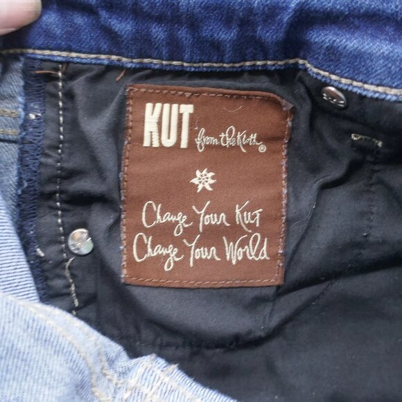 Kut from the Kloth Womens Catherine Boyfriend Jeans 4 Blue Mid Rise Distressed - Picture 6 of 11